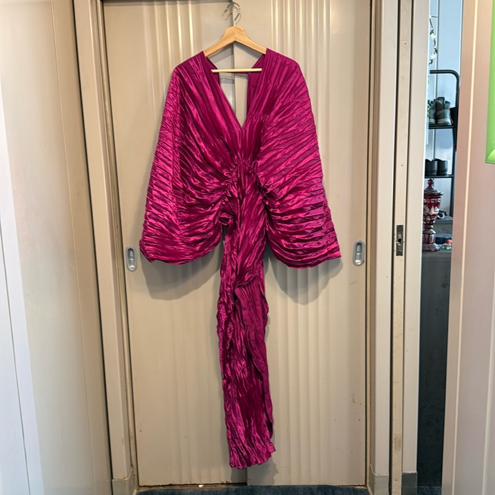 Lidee (Anthropologie formal wear) size 10 fuchsia polyester dress